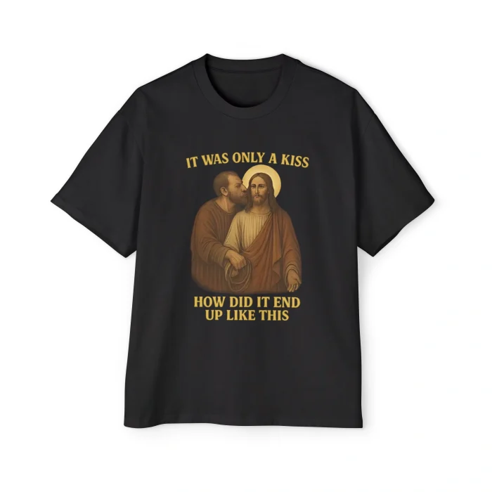 It Was Only A Kiss Judas Betraying Jesus Easter Premium Shirt