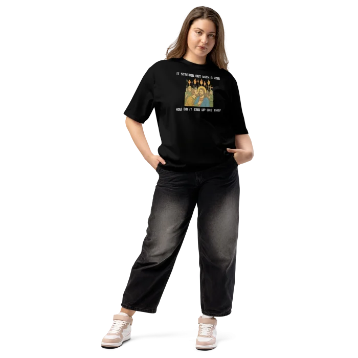 It Started Out With A Kiss Jesus And Judas Woman Shirt