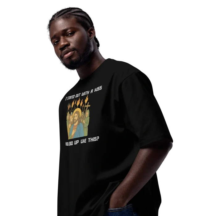 It Started Out With A Kiss Jesus And Judas Men Shirt